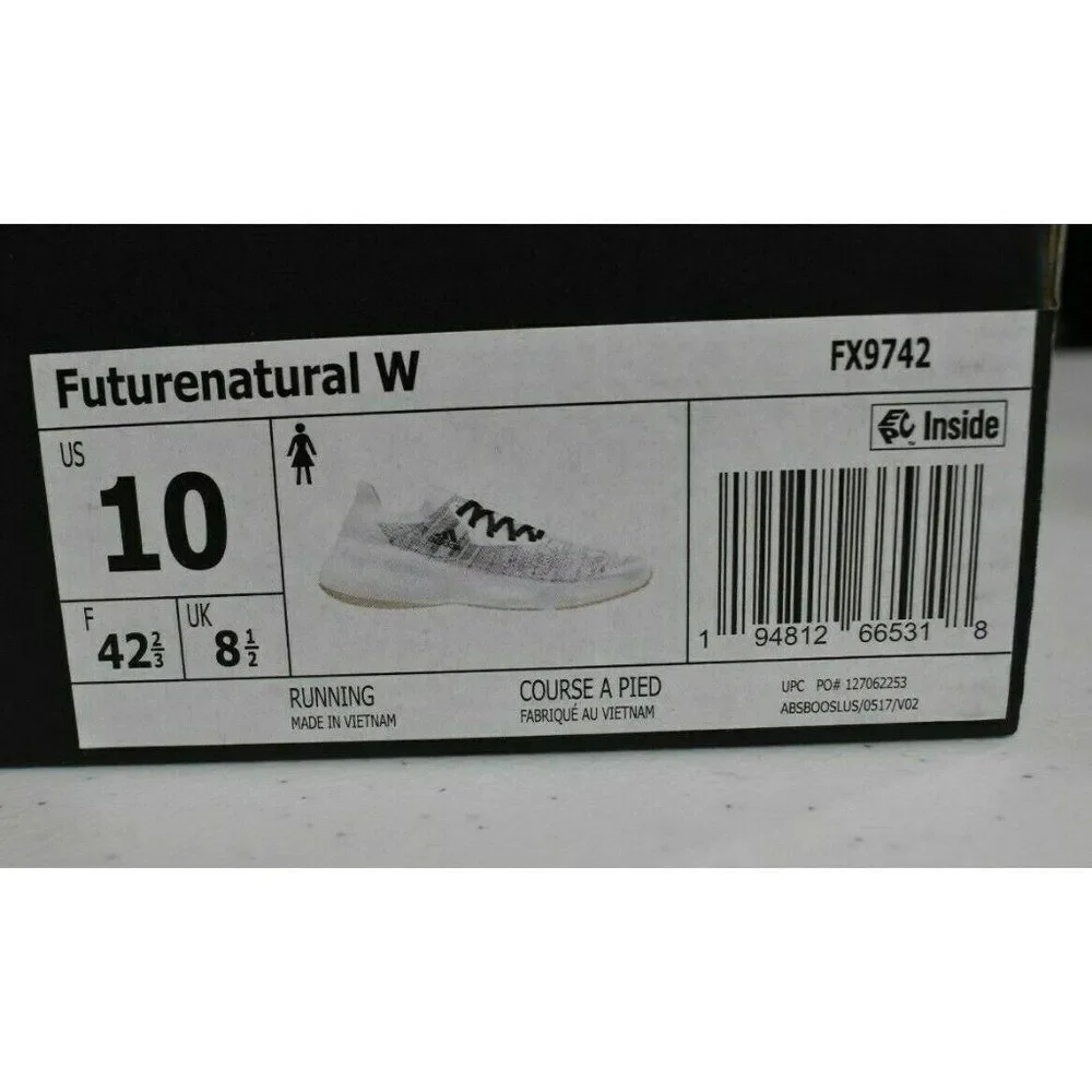 Adidas Womens Size 10 Futurenatural W Black‎ White Running Sneakers Shoes FX9742